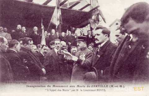 Inauguration du monument aux morts (Jarville-la-Malgrange)
